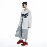 ENOE ワッペンスウェットバミューダパンツ - GREY
