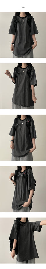 Color matching Dangara boxy fit short sleeve 