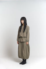Layered Blouse / Khaki Brown