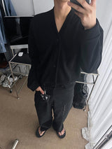 ASCLO String Crop V Cardigan (5color)
