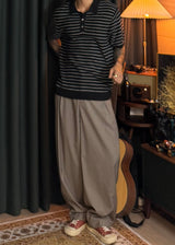 Mother-of-pearl Balloon Wide Slacks 3COLOR