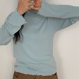 Lovmi Wave Half-Turtleneck T-Shirt 