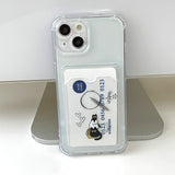 Shooting Star - Night Sea Cat Card Storage Phone Case