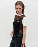 Blocked Graphic SS T-shirt _ BROWN