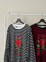 Rose stripe T