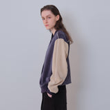 Navy/Cream Two Tone Varsity Jacket
