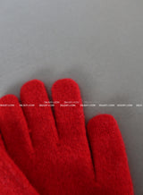 wool knit finger gloves