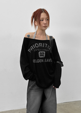 [MADE] コージーティープリンティングオーバーサイズ長袖Tシャツ