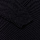 FULL KNIT ZIP UP BLACK