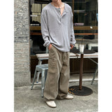[Unisex] オーバーフィットヘンリーネックニットスリーブス(4color)