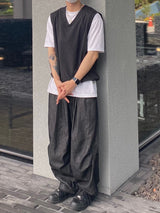 Corn String Cropped Nylon Vest 3C