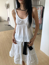 Romanty Shirring Sleeveless