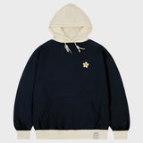 [UNISEX] クリームフラワードットカラーリングフーディー