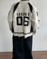 Star-printed Knitwear Zip-Up