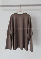 Layered printed oversized fit T-shirt