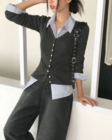 Recipe Long Sleeve Knit Cardigan