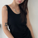 Metal pierced twisted Necklace