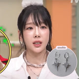 [SNSD Taeyeon Piercing] Love Planet Huggies Piercing - Silver Color