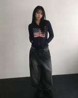 Stud denim pants
