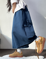 CARPENTER CARGO SEMI-BALLOON WIDE BERMUDA 💙🩶🖤🤍5COLOR