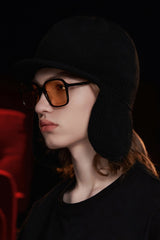 WOOL KNIT TROOPER HAT / BLACK