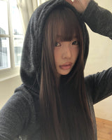 Teuin スターパッチ フリース フードスウェットシャツ