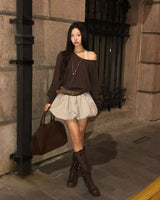 [ORIGINAL] Mellow U-Neck Long Sleeve Knit