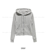 Sco Stripe Slim Hood Zip-Up