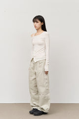 (W) Glee Button Top