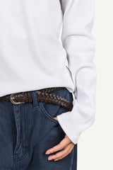 Slim Crop Waffle Long Sleeve