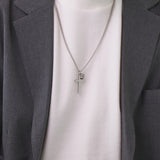 a men's cross necklace_CLEF CROSS NO.4 NEC