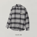 LMN ペトラベルチェックオーバーサイズフィットシャツ (3 colors)