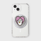 ビンテージハートキャットmagsafeスマホグリップ