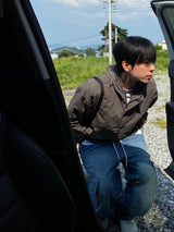 Washing diagonal balloon cargo denim pants 2C