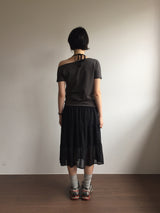 ハートドットシフォンスカート (1color)