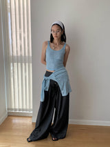Two-wear loose long-sleeved off-shoulder T-shirt