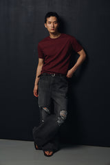 クールカーブハーフTシャツ(Burgundy)