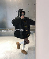 [BELLIDE MADE] HOODED OVERFIT QUILTING JUMPER