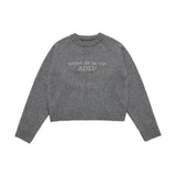 25FW WOMAN BASIC LOGO KNIT GRAY