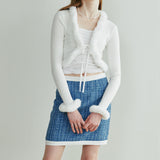 Bling Tweed Skirt - BLUE