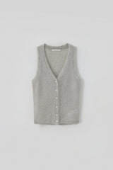 T/T Soft sheer knit vest - gray