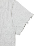 ダメージカッティングTシャツ (グレー)