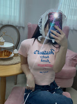 Baby Lotion Pink Short Sleeve Round Tee