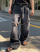 クローズドスターリベットデニムパンツ