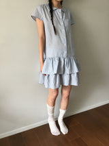 Twin Shirt フリルワンピース (2color)