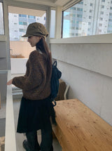 ミメンナ ヴィンテージ ヘアリー ラウンドニット