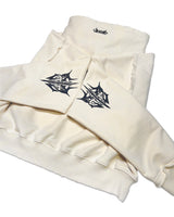 POLO CROP HOODIE_CREAM