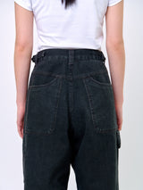 WASHED STITCH CARPENTER PANTS_Black