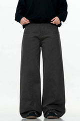 Cement Gray Straight Cargo Pants
