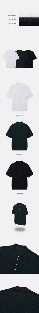[S/S] テクスチャーハーフカラニット(3color)